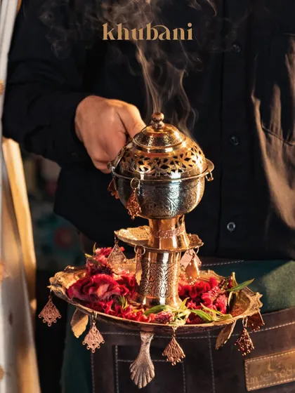 Love is in the air, and so is the intoxicating scent of tradition. This ornate incense burner is part of the multi-sensory experience I create for my guests.