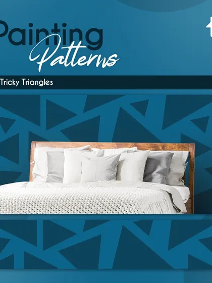 Fun, happy, and vibrant. This tricky triangles pattern is an ideal wall accent for kids' rooms, playrooms, or even kitchens. It adds a sense of celebration and enthusiasm to any space.
