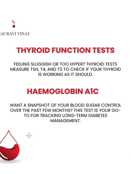 An explanation of Thyroid Function Tests and Haemoglobin A1C for long-term health monitoring.