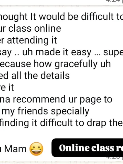 This student found my online class "super easy" to follow and is now recommending my page to her friends. This makes me so happy.