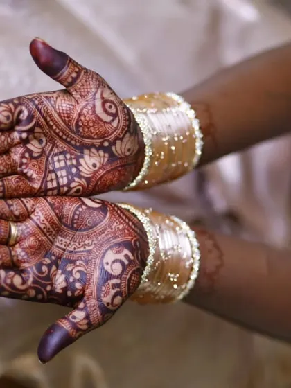 A close-up of a stunningly dark engagement mehndi stain. The intricate details, from the delicate birds to the fine lines, hold their shape perfectly thanks to the smooth texture of my henna paste.