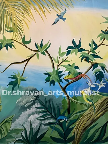 This entire landscape mural was completed in just 4 hours after a last-minute confirmation. Being an artist and an entrepreneur means being ready to take on spontaneous challenges.