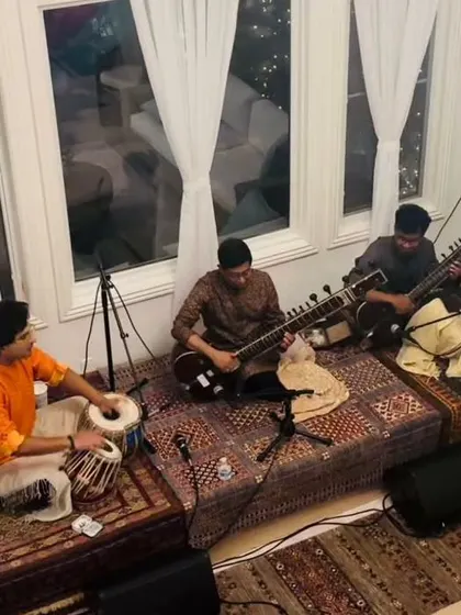 A throwback to a three-hour-long baithak in Irvine, California. Here I am providing tabla accompaniment for a sitar duet by Pandit Sugato Nag and his son, Snehesh Nag.