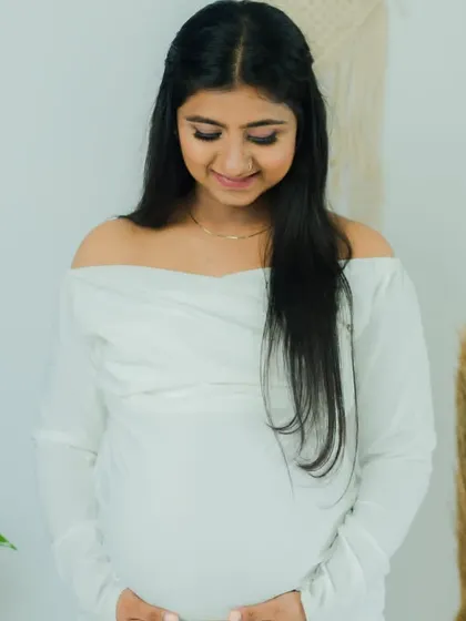 A gorgeous and serene maternity photoshoot. I created a very natural and soft makeup look to complement the all-white, ethereal theme.