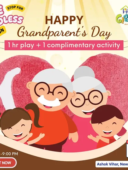 Happy Grandparent's Day! We love celebrating with the whole family, offering playtime and a complimentary activity to make the day extra special for kids and their grandparents.