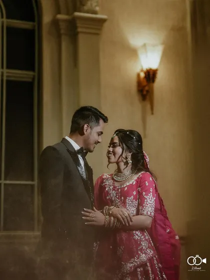 A duplicate of the romantic, softly lit portrait of the couple, a timeless and classic shot.
