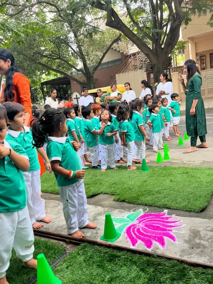 A glimpse into our festive celebrations, including Independence Day, Janmashtami, Ganesh Chaturthi, Diwali, and Christmas. Children participate in flag hoisting, dress in traditional attire, create festive crafts, and learn the significance of each occasion, fostering a deep appreciation for our diverse culture.