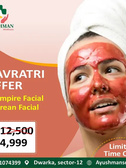 As part of our Navratri special, we offered our advanced Vampire Facial and Korean Facial at a significant discount. These treatments provide deep rejuvenation and a flawless, glass-skin finish.
