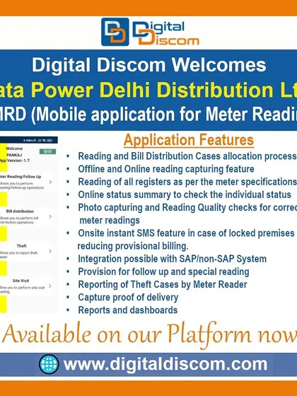 SMRD is a mobile application by Tata Power DDL for accurate meter reading and bill distribution. It includes features like photo capturing and quality checks to reduce errors and improve consumer satisfaction.