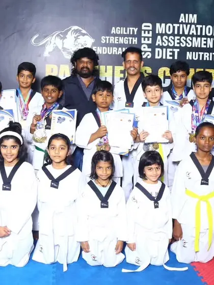 Our medal distribution ceremony with Pan-India Stunt Choreographer Dr. Different Danny as the chief guest. It is wonderful to have industry experts recognize the talent of our young athletes.