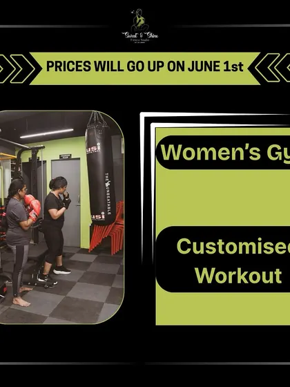 We create customized workouts tailored to your specific goals. This graphic highlights our boxing and pad work sessions, a great way to improve cardio and relieve stress.