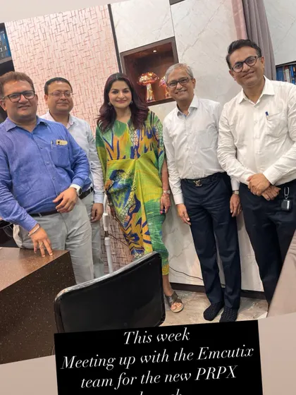Meeting with the Emcutix Team for the New PRPX Launch. A snapshot from a productive meeting this week discussing the launch of a new and innovative product.