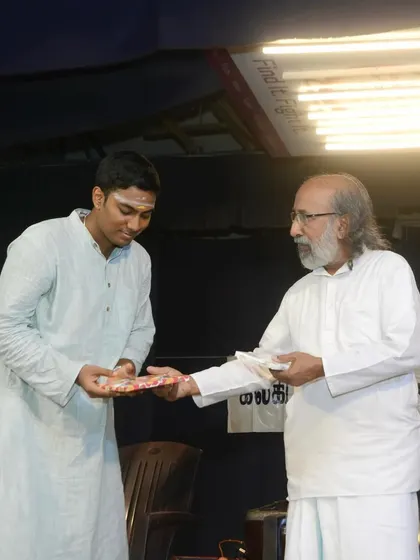 A moment from the Kalki Krishnamurthy Memorial Award ceremony in Chennai.
