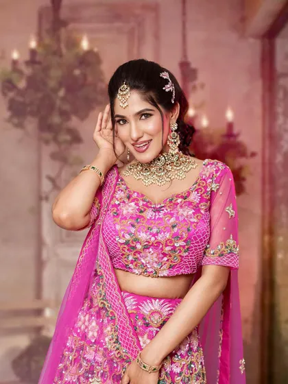A happy and radiant bride-to-be. The jewellery adds a touch of sparkle and sophistication to her engagement or reception outfit.