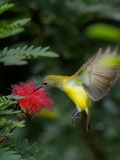 Another action shot of the Little Spiderhunter in flight.