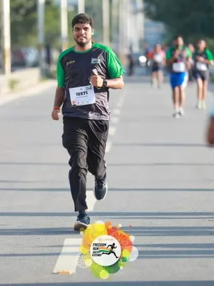 A runner in action during the Freedom Run 2024. Our events are designed to be challenging and scenic, providing a memorable experience for all participants.