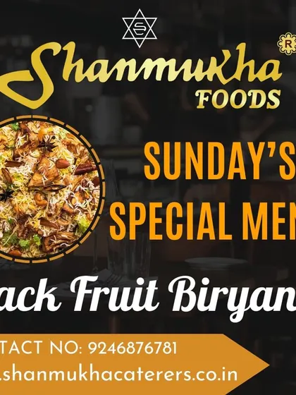 Our Sunday special, Jackfruit Biryani. The tender raw jackfruit has a meat-like texture that absorbs the aromatic spices, creating an exotic and flavorful dish.