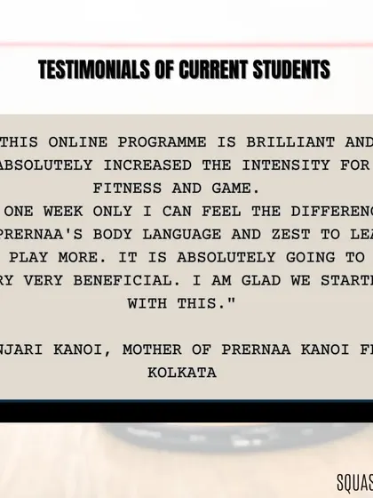 The results speak for themselves, and so do the parents. This testimonial from the mother of Prernaa Kanoi, an online program student from Kolkata, highlights the immediate impact our structured training has on a player's intensity and motivation.