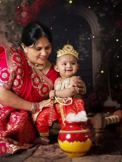 A grandmother with her little Krishna. It's so special when we can include multiple generations in these cultural photoshoots.