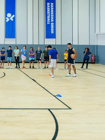 A wide view of a training session at our summer camp. Our world-class facility at the Padukone-Dravid CSE provides the perfect setting for athletes to focus on their development.