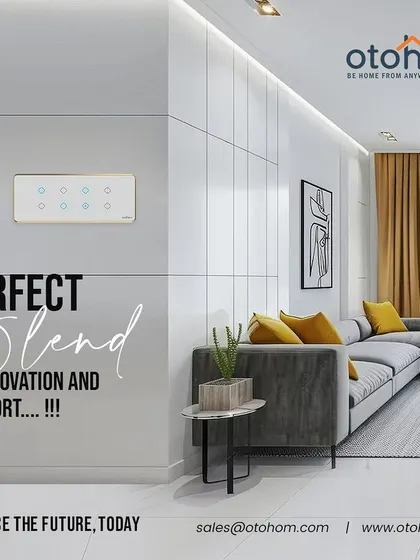 We believe technology should enhance your home's aesthetic, not complicate it. This living room shows how our sleek, modern touch switches blend perfectly into a sophisticated interior design, offering both innovation and comfort.