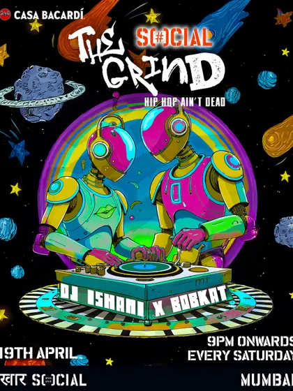 Another great flyer design for The Grind, keeping the branding fresh and exciting.