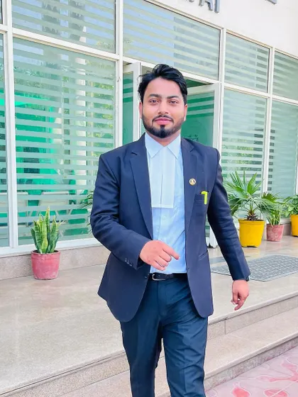 Confidently striding outside the District Court in Sonipat. I handle cases here with the same diligence as I do in Delhi courts.