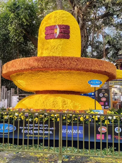 Another view of the incredible floral Shivalingam.