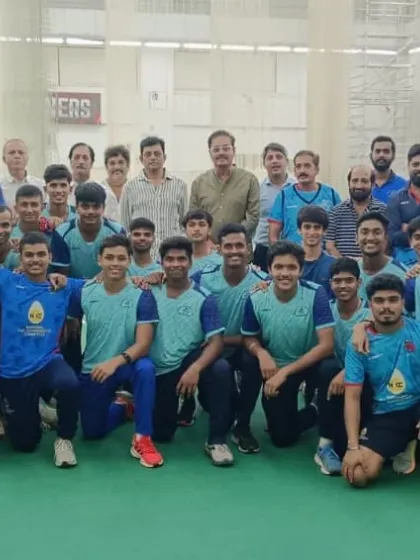 A moment of unity with the Mumbai U-23 and U-19 squads. This group photograph was taken after a motivational session at the MCA's indoor facilities, preparing the next generation of cricketers for the competitive season ahead.