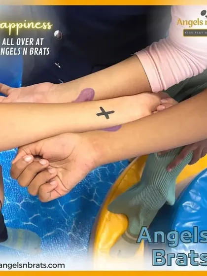Friends that get tattoos together, stay together. These kids are proudly displaying their matching arm art, a fun bonding activity during a birthday celebration.