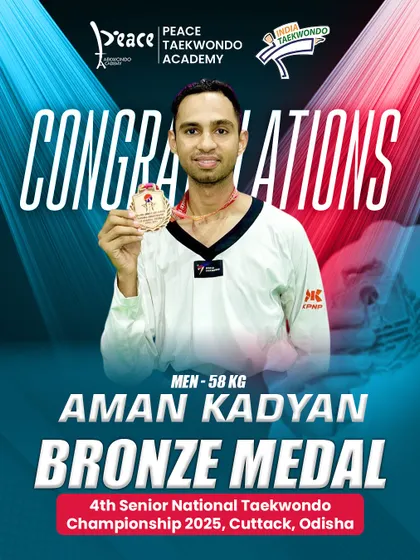 Aman Kadyan with his bronze medal from the Senior National Championship. His consistent podium finishes showcase his status as one of the top athletes in his weight category in India.