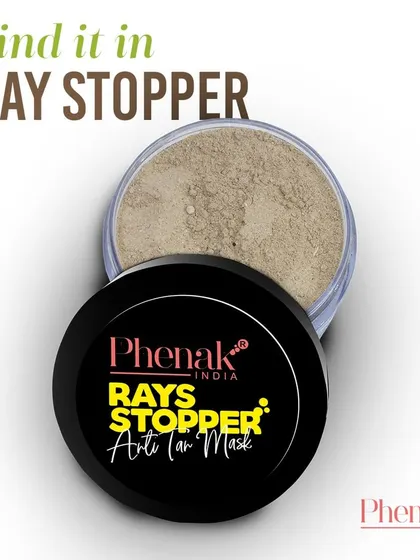 Find the miracle herb Nagarmotha in my Ray Stopper Anti Tan Mask. This ingredient is an Ayurvedic secret for lightening skin and reducing the effects of sun exposure, helping you effectively remove tan.