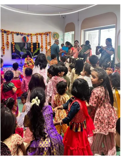A glimpse into our festive celebrations, including Independence Day, Janmashtami, Ganesh Chaturthi, Diwali, and Christmas. Children participate in flag hoisting, dress in traditional attire, create festive crafts, and learn the significance of each occasion, fostering a deep appreciation for our diverse culture.