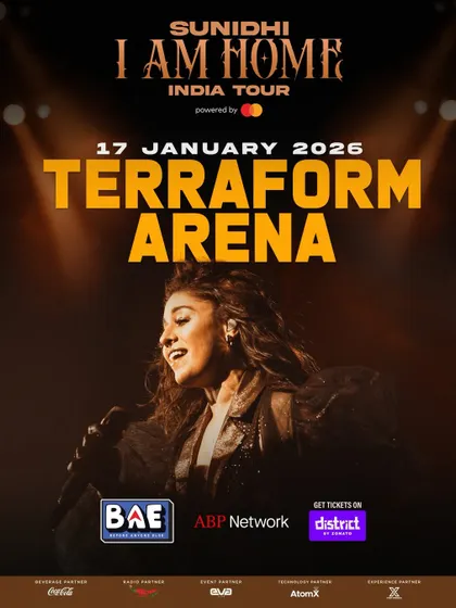 The official venue poster for Terraform Arena in Bengaluru.