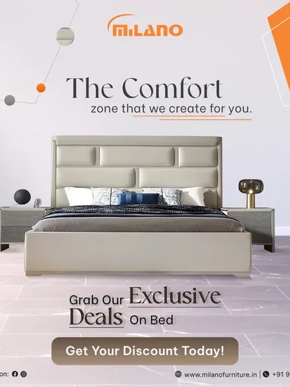 Grab our exclusive deals on beds. This design features a comfortable, upholstered headboard and a sturdy frame, creating the perfect comfort zone for you.