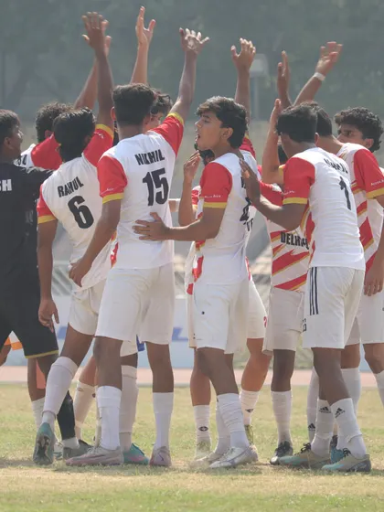 Another shot of our youth league team, united and ready for the challenge. This sense of togetherness is a core part of our academy's culture.