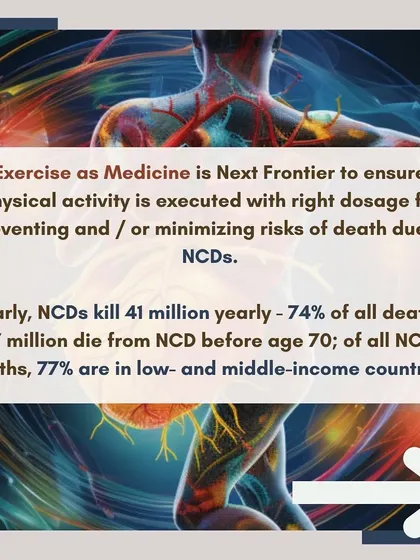 Exercise as Medicine is the next frontier in health. We are at the forefront, teaching how physical activity, when dosed correctly, can prevent and minimize risks associated with NCDs.