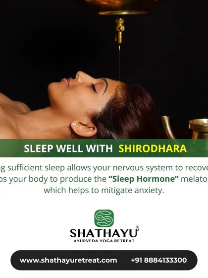 The Shirodhara treatment is exceptionally effective for promoting deep sleep and mitigating anxiety. The steady flow of warm oil calms the nervous system, helping your body produce melatonin, the natural sleep hormone.