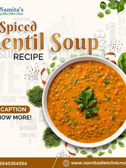 A warm bowl of Spiced Lentil Soup is comfort food that is also incredibly healthy. Lentils are a great source of protein and fiber, and this soup is a wholesome, balanced meal that I often recommend, especially for a light dinner.