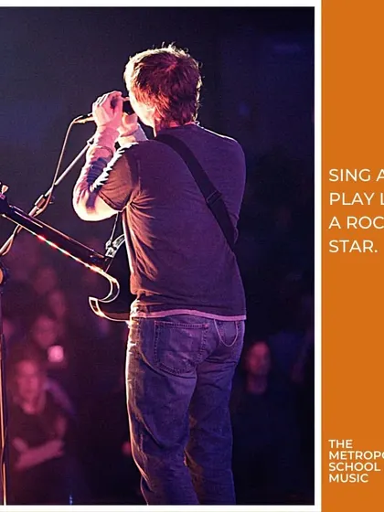 From private lessons to the main stage, we prepare you for performance. Our rock and pop vocal programs focus on stage presence and technique, helping you command an audience like a true rock star.
