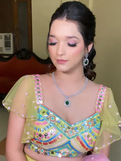 A collection of my vibrant and fresh looks for Haldi and Mehendi. I love playing with color and creating looks that are as joyful as the occasion.