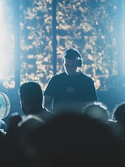 A powerful silhouette shot from my set at Raahi. Playing for a packed club like this is the best way to test new tracks and feel the crowd's energy.