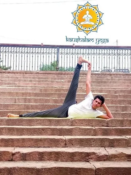 Ananta-asana is named for Ananta, the serpent upon whom Lord Vishnu rests. This seemingly relaxing pose requires significant concentration to maintain balance, teaching us to find stillness and stability in the midst of cosmic motion.