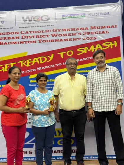 More winners from the WCG Women's Special Tournament, celebrating their success on the podium.