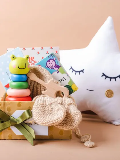 Our newborn gift set is designed to be both beautiful and practical, providing new parents with items they'll cherish and use.
