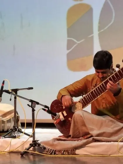 The synergy between me and the tabla player during our duet.