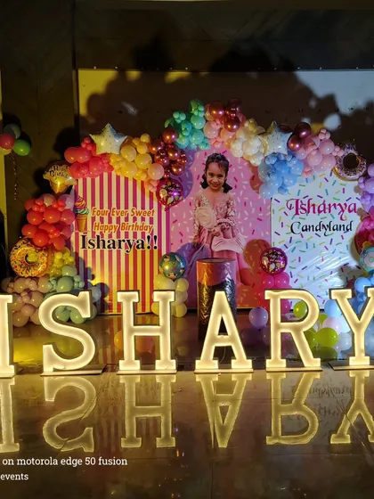 Spelling out a name in large, light-up marquee letters is the ultimate form of personalization. It makes the birthday girl the star of the show and provides excellent lighting for the stage area.