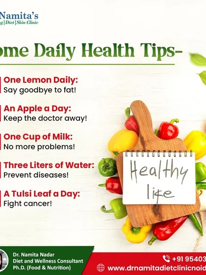 Here are some simple daily health tips I often share. An apple a day, a glass of milk, and staying hydrated are easy habits that can prevent diseases and improve your overall well-being.