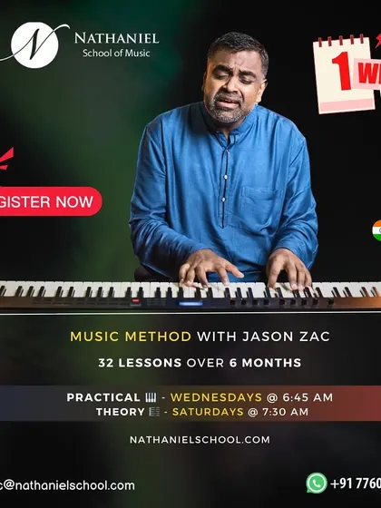 Just one week to go for our new Foundation Piano batch. This 6-month course is perfect for beginners or those needing a structured refresher. All lessons are conducted live, and you receive HD recordings, notes, and weekly homework to ensure you stay on track.