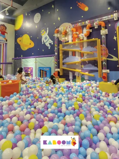Our space-themed ball pit is a galaxy of fun. With thousands of soft, colorful balls, it's the perfect place for little astronauts to explore and play.